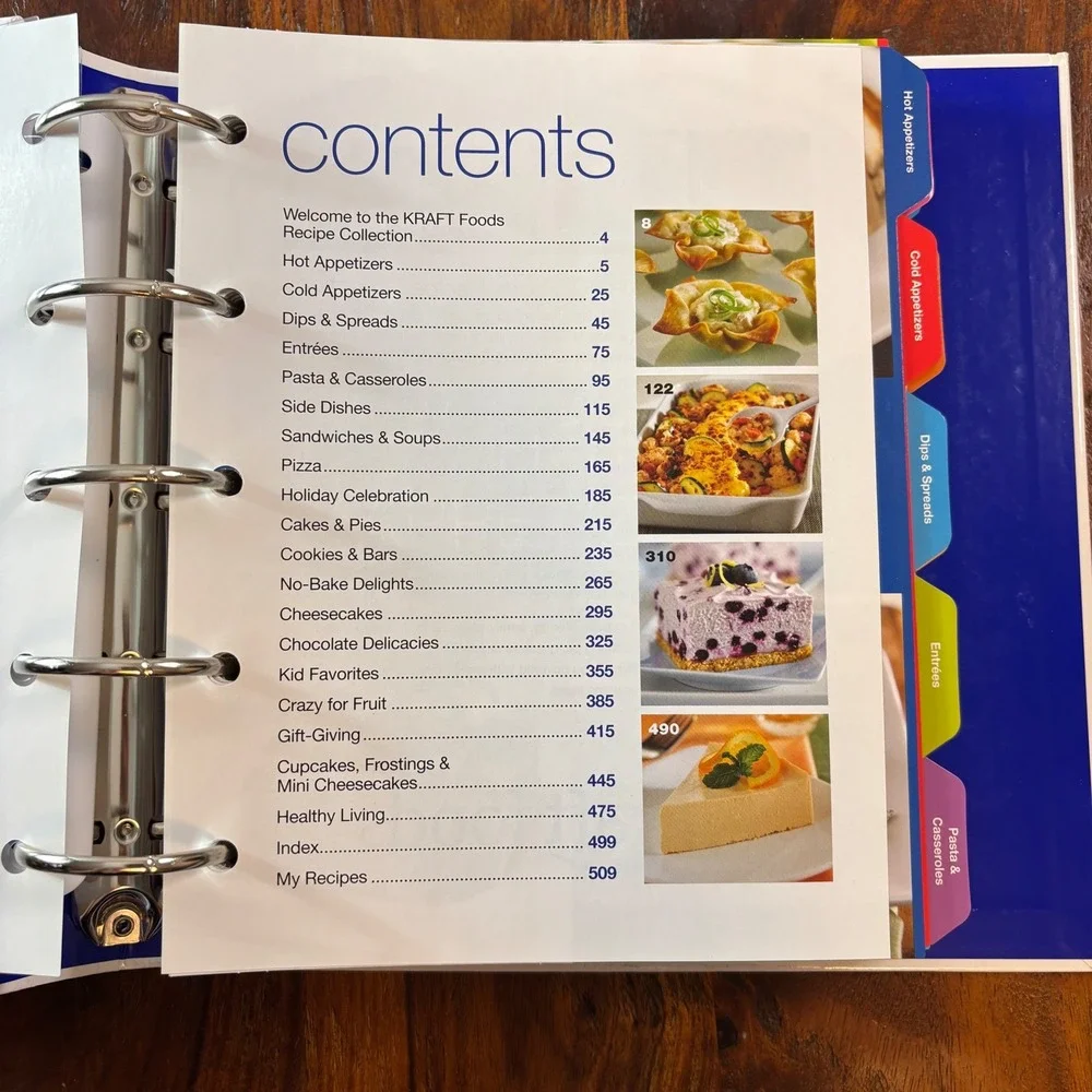Kraft Foods Recipe Collection Binder Jell-O Velveeta Nabisco Cookbook 2012